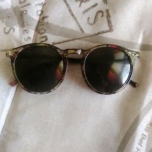 ELIVWR Floral, Round, Multicolored Sunglasses